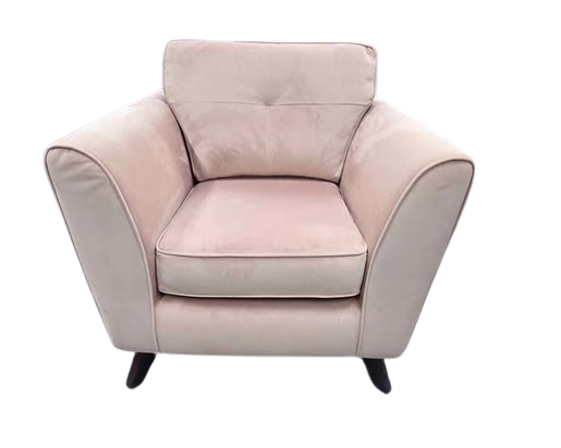 Beige armchair on a white background