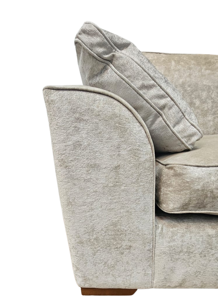 Next Stamford Cuddle Chair in Silver Distressed Velour