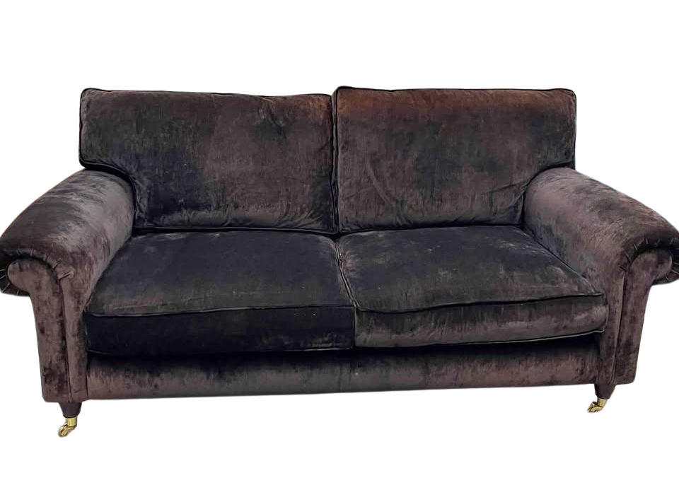 Laura Ashley Black Velvet Sofa