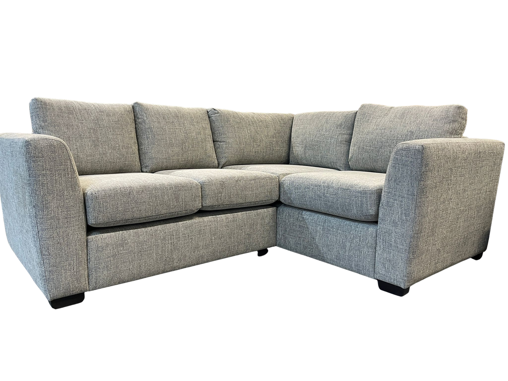 Textured Grey RHF Dual Armed Corner Sofa