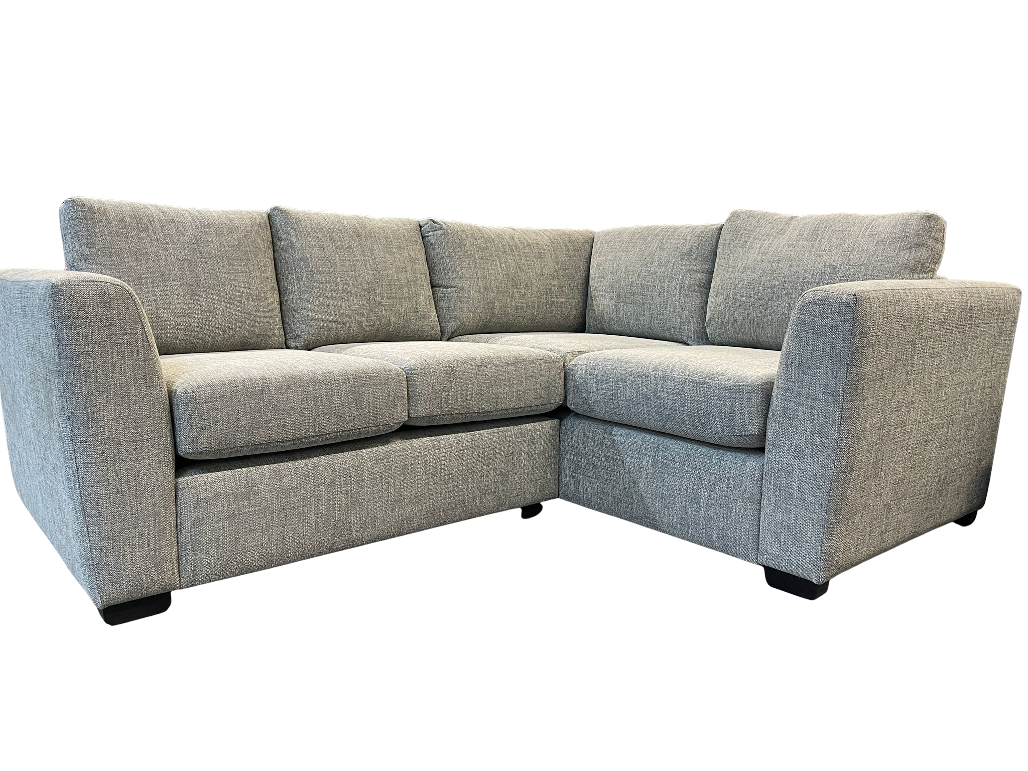 Textured Grey RHF Dual Armed Corner Sofa