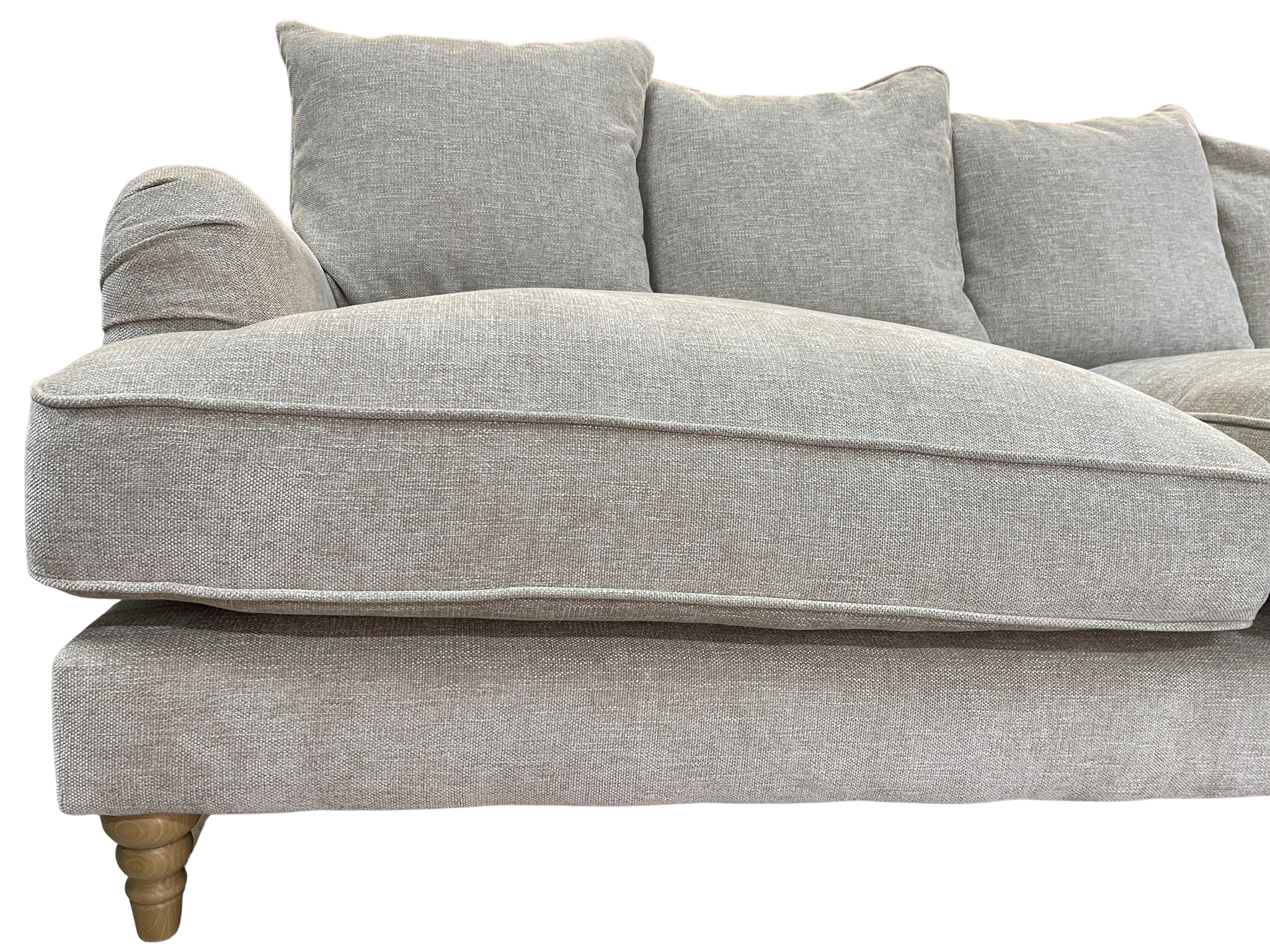 Oak Furniture Land Eloise Pillow Back Natural Marlan 4 Seater Sofa