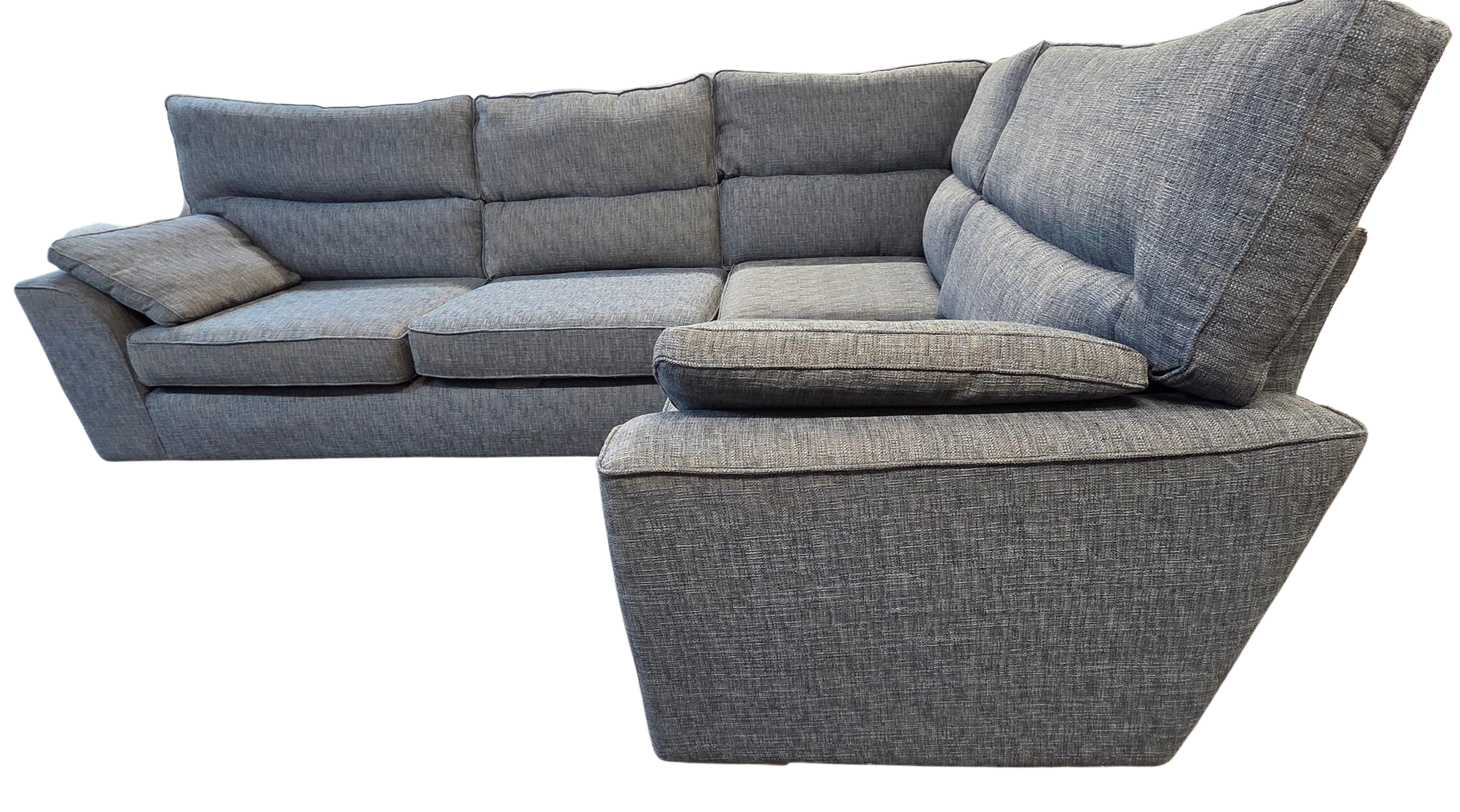 Next Stamford Large Right Hand Facing Corner Sofa – Dark Blue Boucle Weave