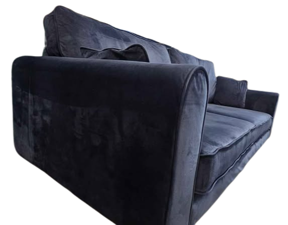 Blue Velvet 3-Seater Sofa