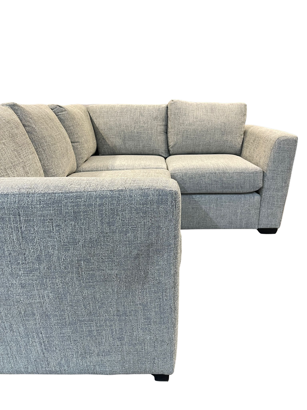 Textured Grey RHF Dual Armed Corner Sofa