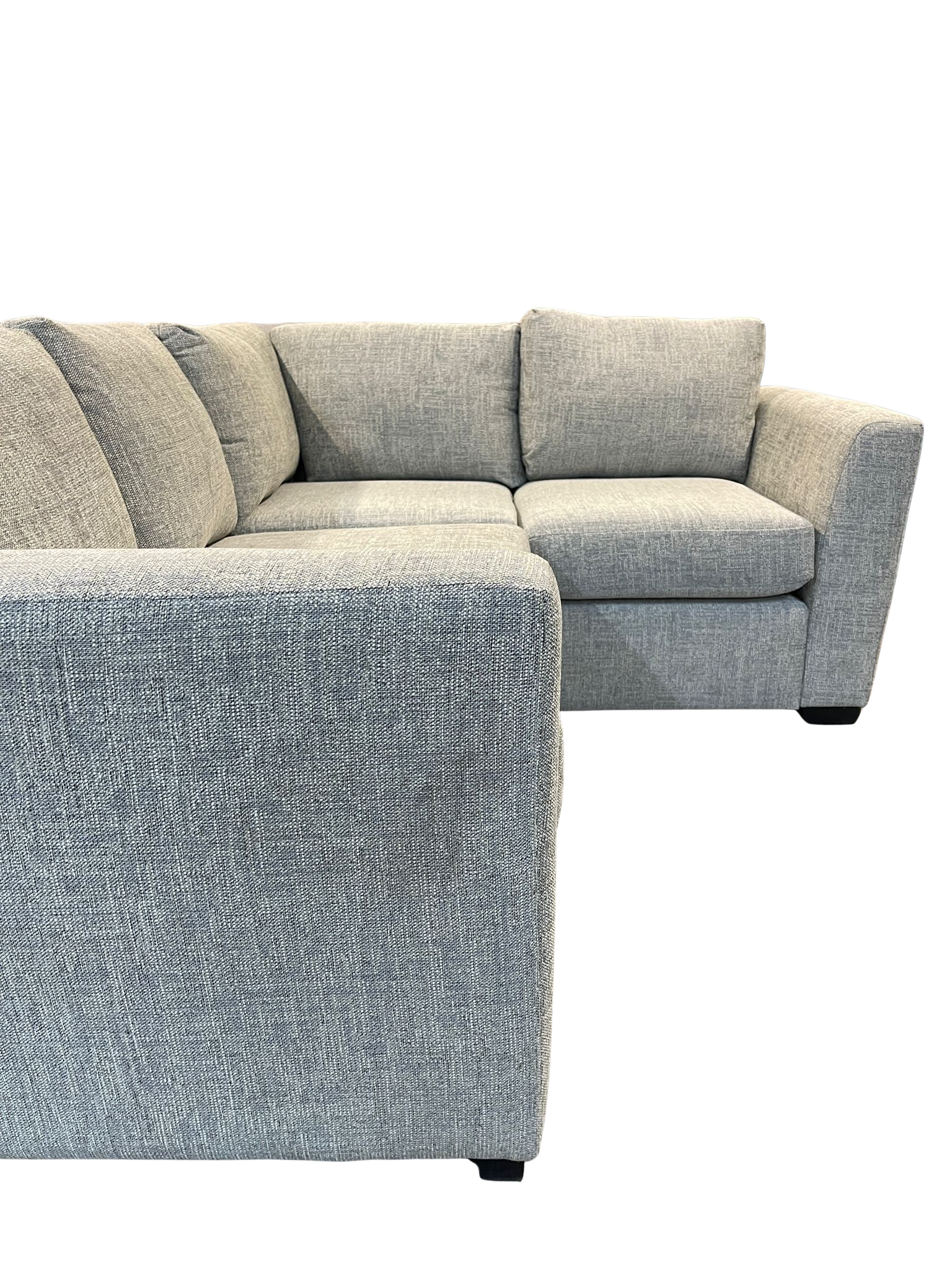 Textured Grey RHF Dual Armed Corner Sofa