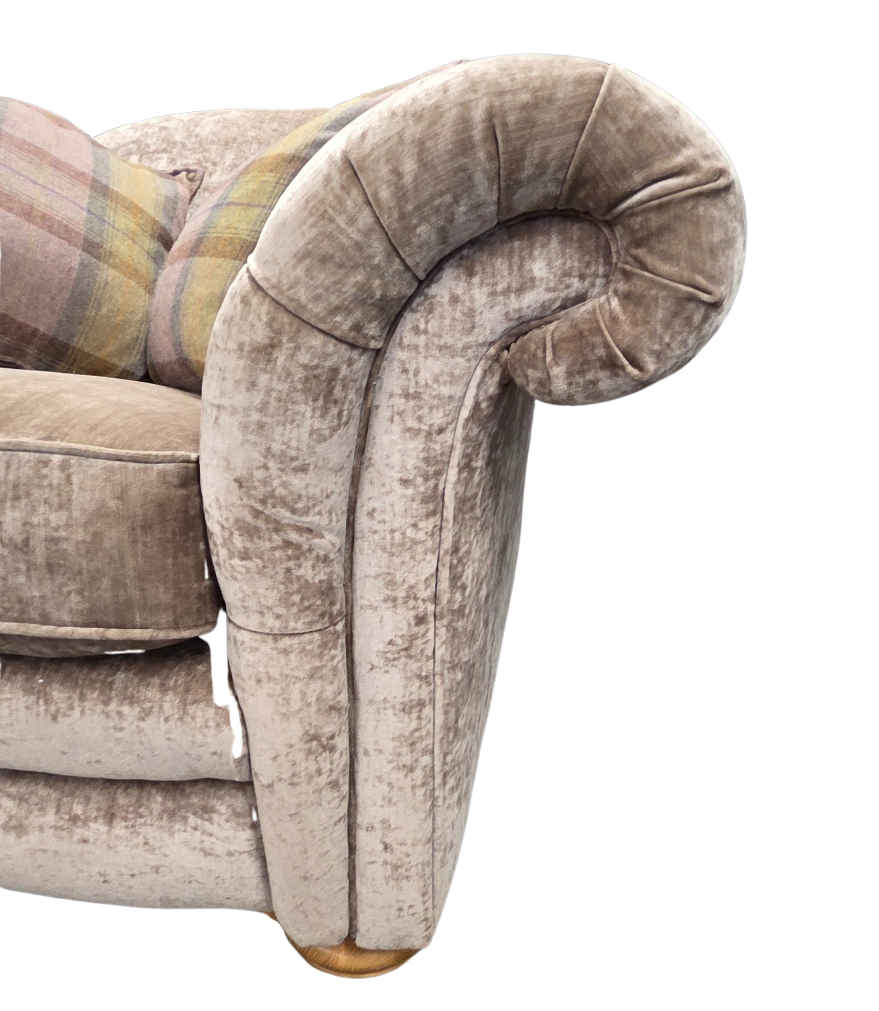 DFS Lochleven armchair -  Mink Chenille Opulent Velvet