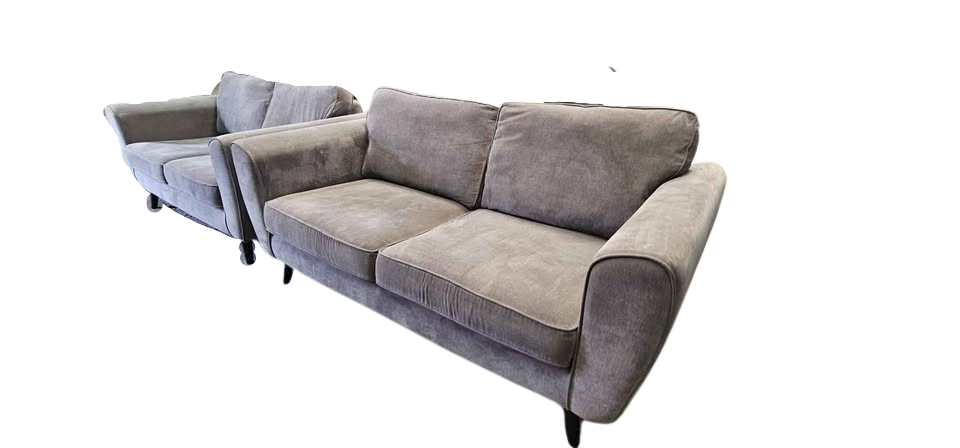 DFS Grey Chico 2 & 3 Seater Sofas