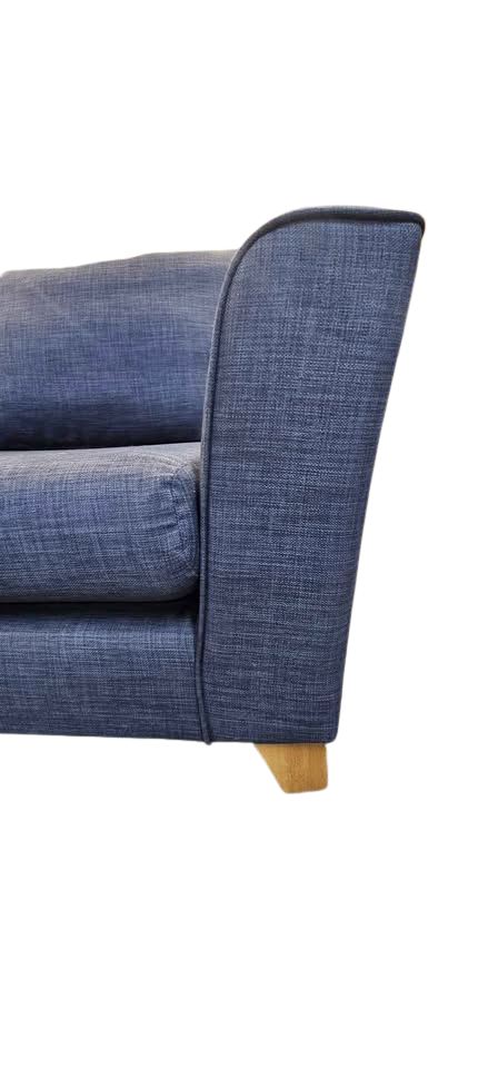 Sofology Navy Blue Sofa Set – 2 Seater + 3 Seater + Storage Footstool