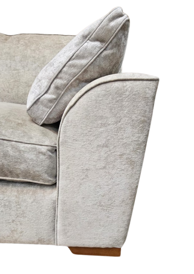 Next Stamford Cuddle Chair in Silver Distressed Velour