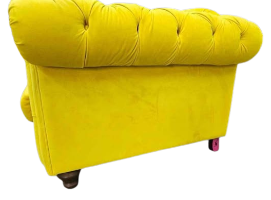 DFS Windsor 3 Seater Sofa - Yellow Deluxe Velvet
