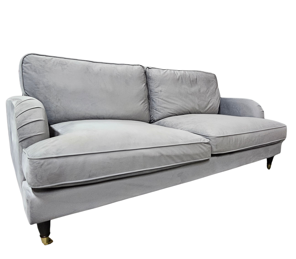Grey Velvet 3 Seater
