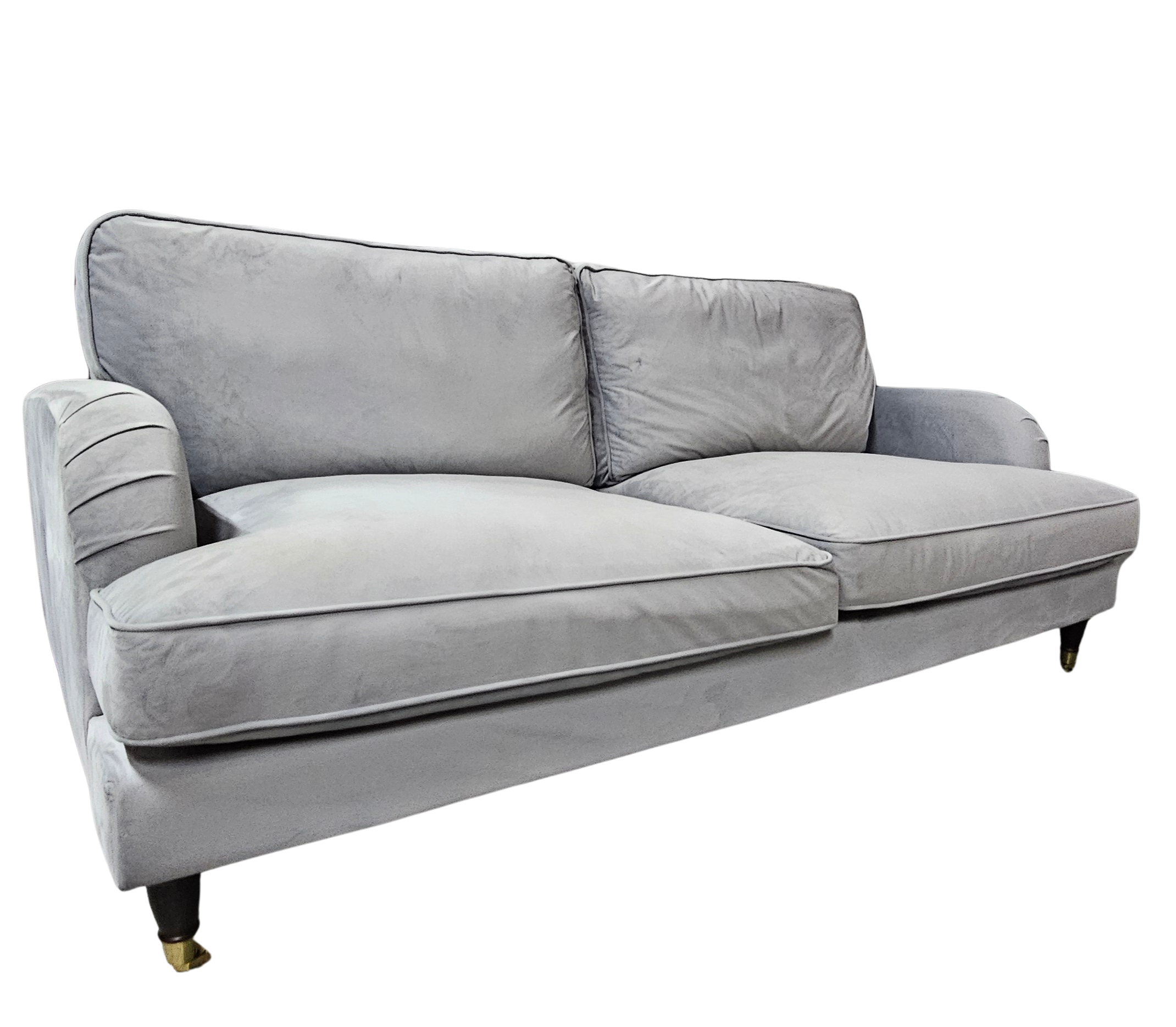 Grey Velvet 3 Seater