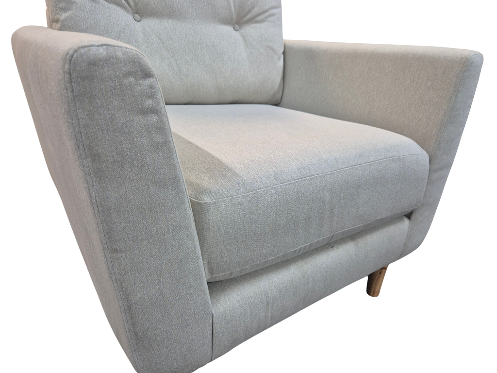 Oak Furnitureland Evie Rosa Sand Fabric Armchair