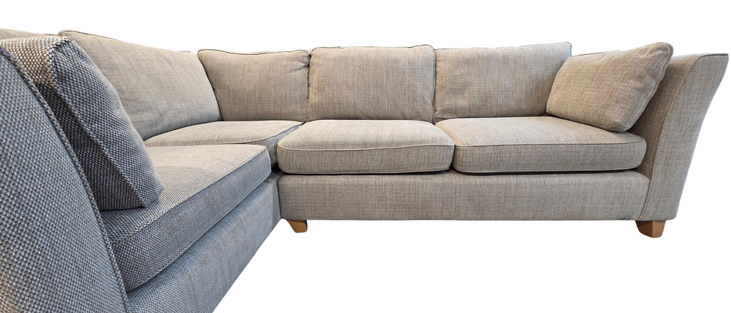 Next Farrell Neutral Textured Weave Corner Sofa