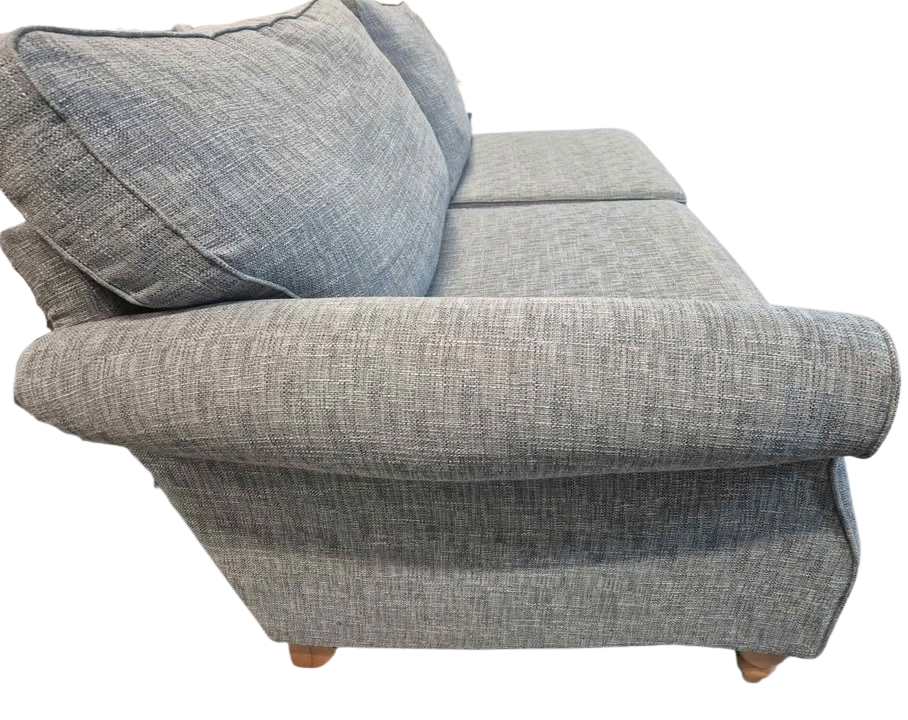 Chunky Bouclé Easy Clean 4-Seater Sofa – Mid Grey