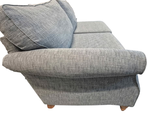 Chunky Bouclé Easy Clean 4-Seater Sofa – Mid Grey