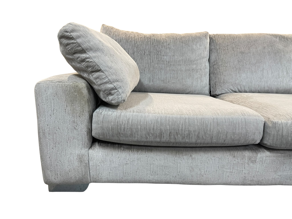 Sofology Coco Medusa Silver Corner Sofa + Storage Footstool