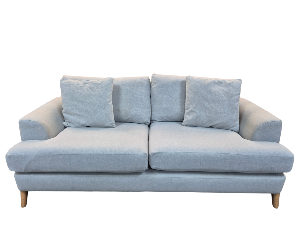 Next Parker Topper Light Blue Brushed Plain Medium Sofa