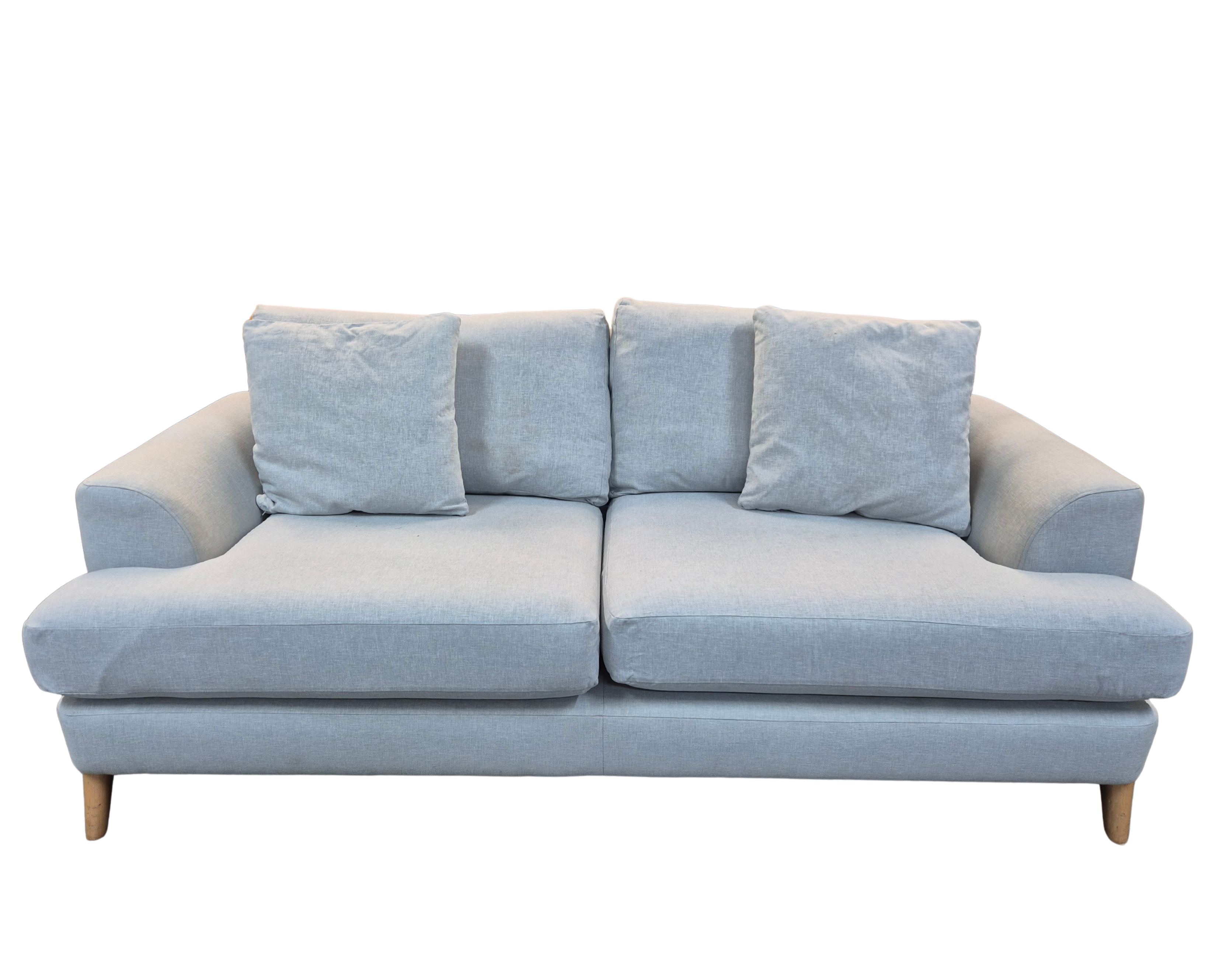 Next Parker Topper Light Blue Brushed Plain Medium Sofa