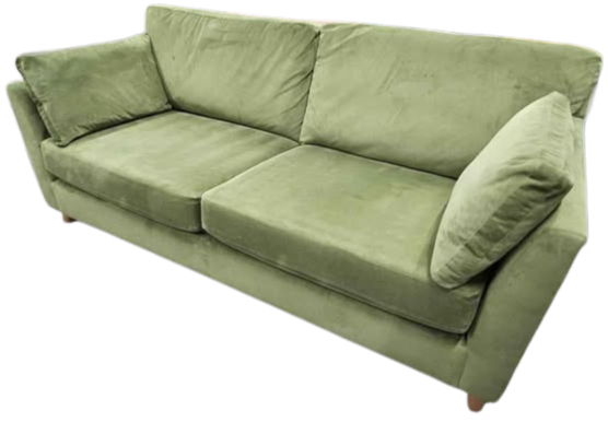 Debenhams Moss Green Velvet 3 Seater