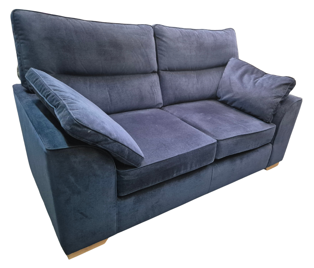 Medium Stamford High Back in Navy Fine Chenille
