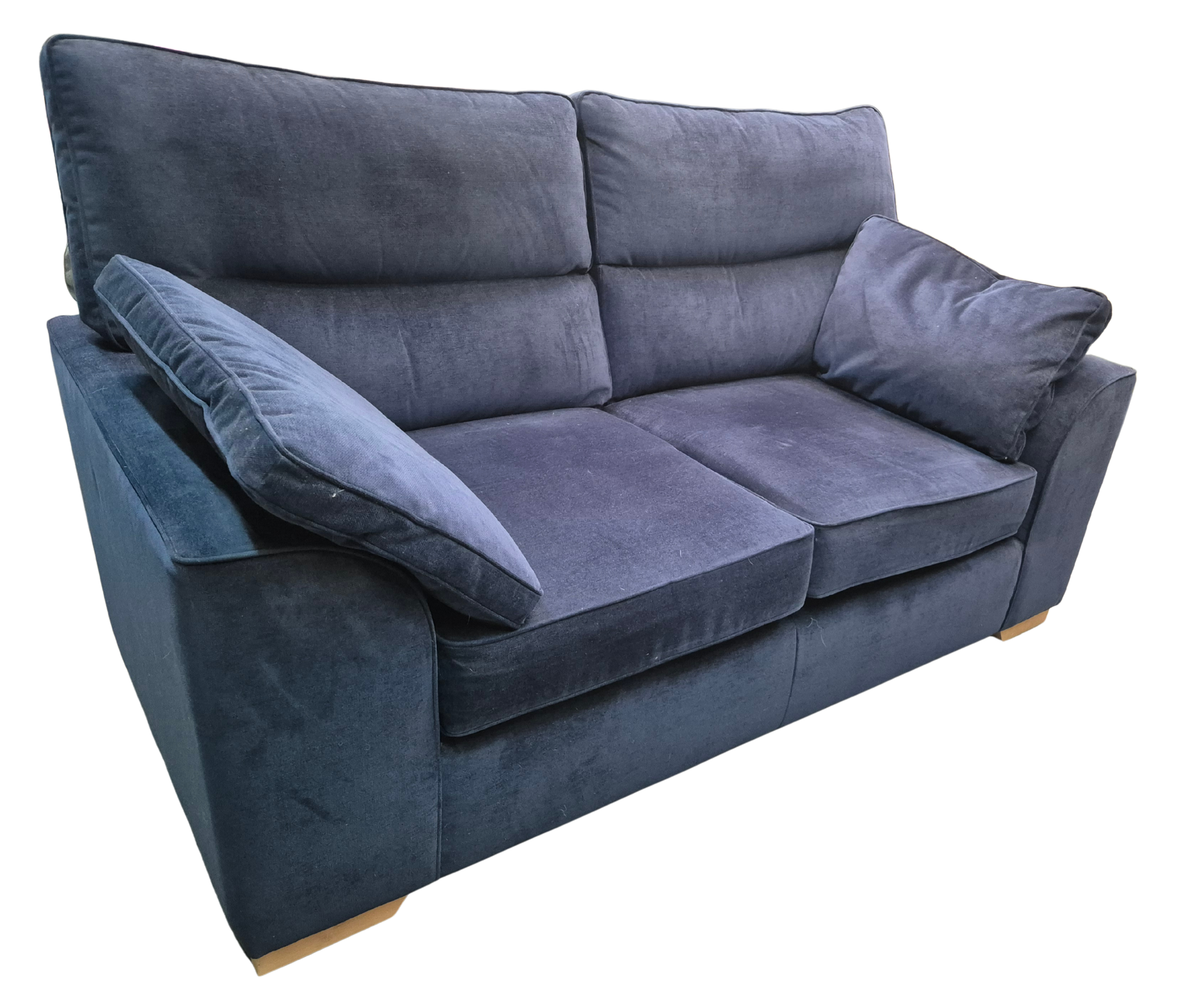 Medium Stamford High Back in Navy Fine Chenille
