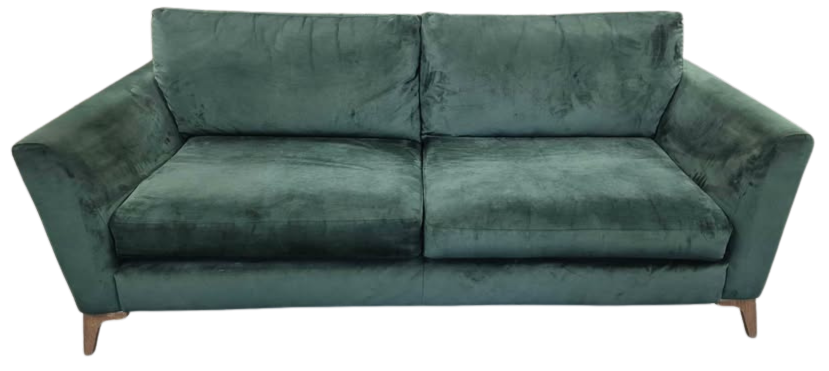DFS Libby Green Velvet 3-Seater Sofa