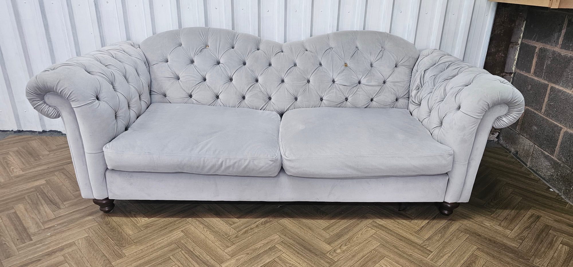 DFS Windsor Four Seater Sofa – Joules Range – Deluxe Velvet in Stone
