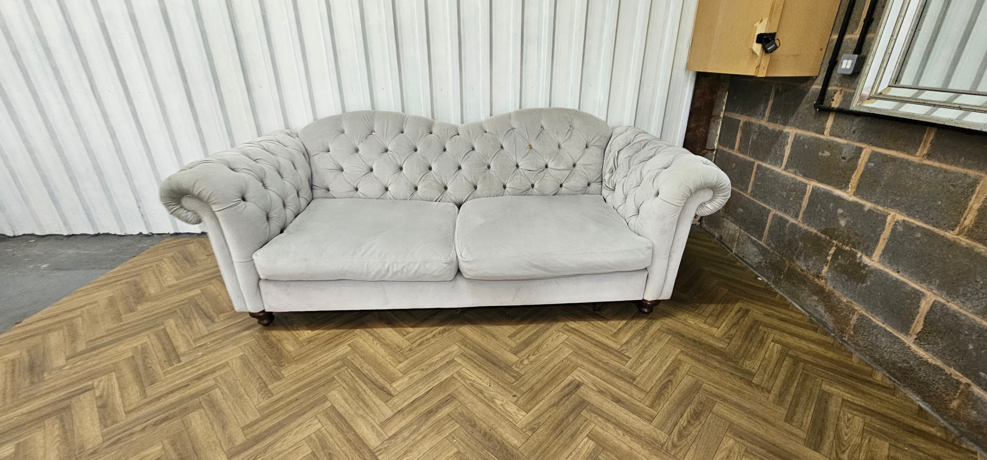 DFS Windsor Four Seater Sofa – Joules Range – Deluxe Velvet in Stone