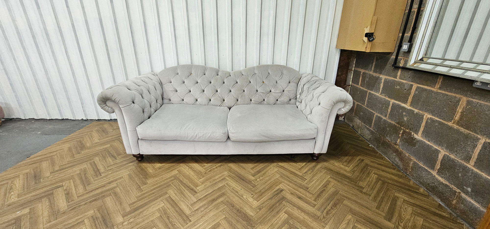 DFS Windsor Four Seater Sofa – Joules Range – Deluxe Velvet in Stone
