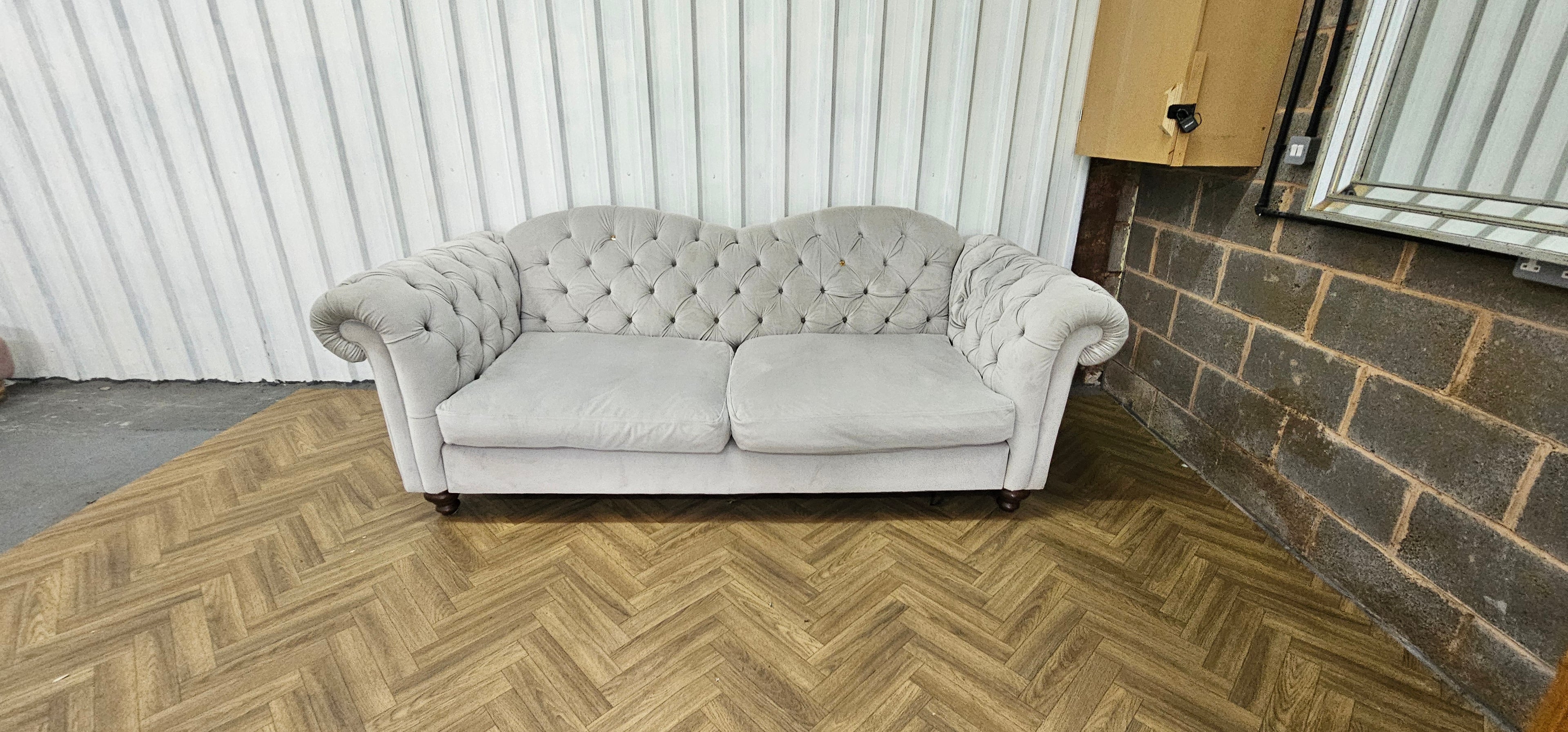 DFS Windsor Four Seater Sofa – Joules Range – Deluxe Velvet in Stone