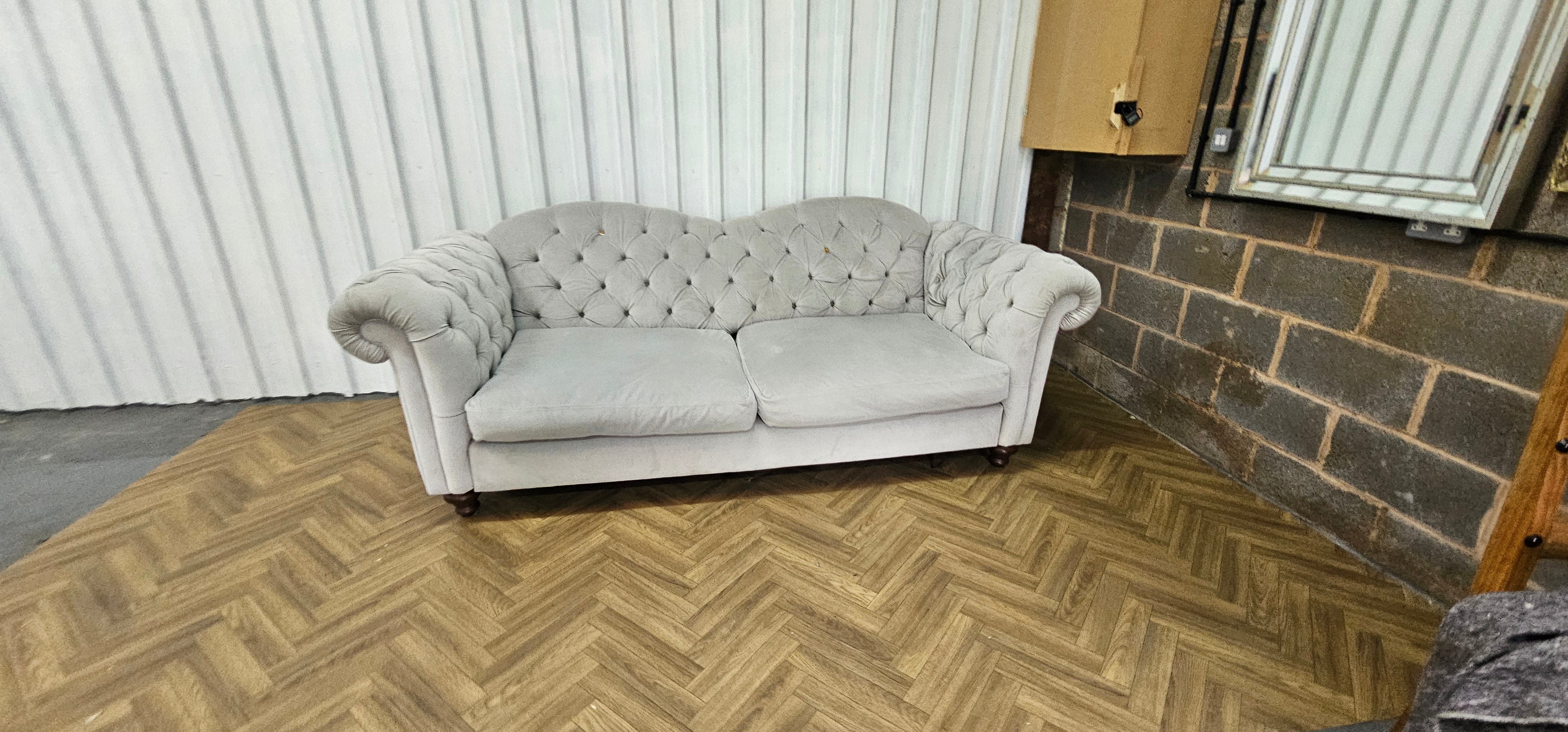 DFS Windsor Four Seater Sofa – Joules Range – Deluxe Velvet in Stone