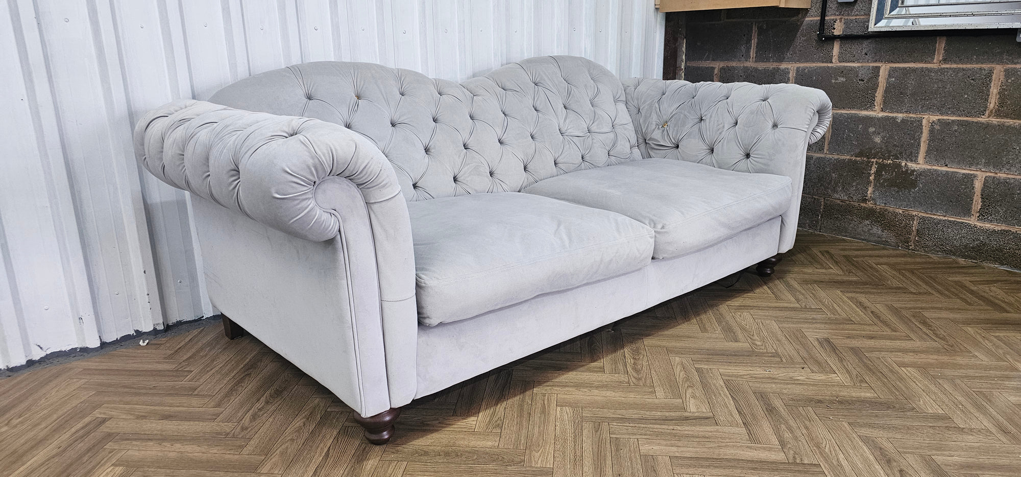 DFS Windsor Four Seater Sofa – Joules Range – Deluxe Velvet in Stone