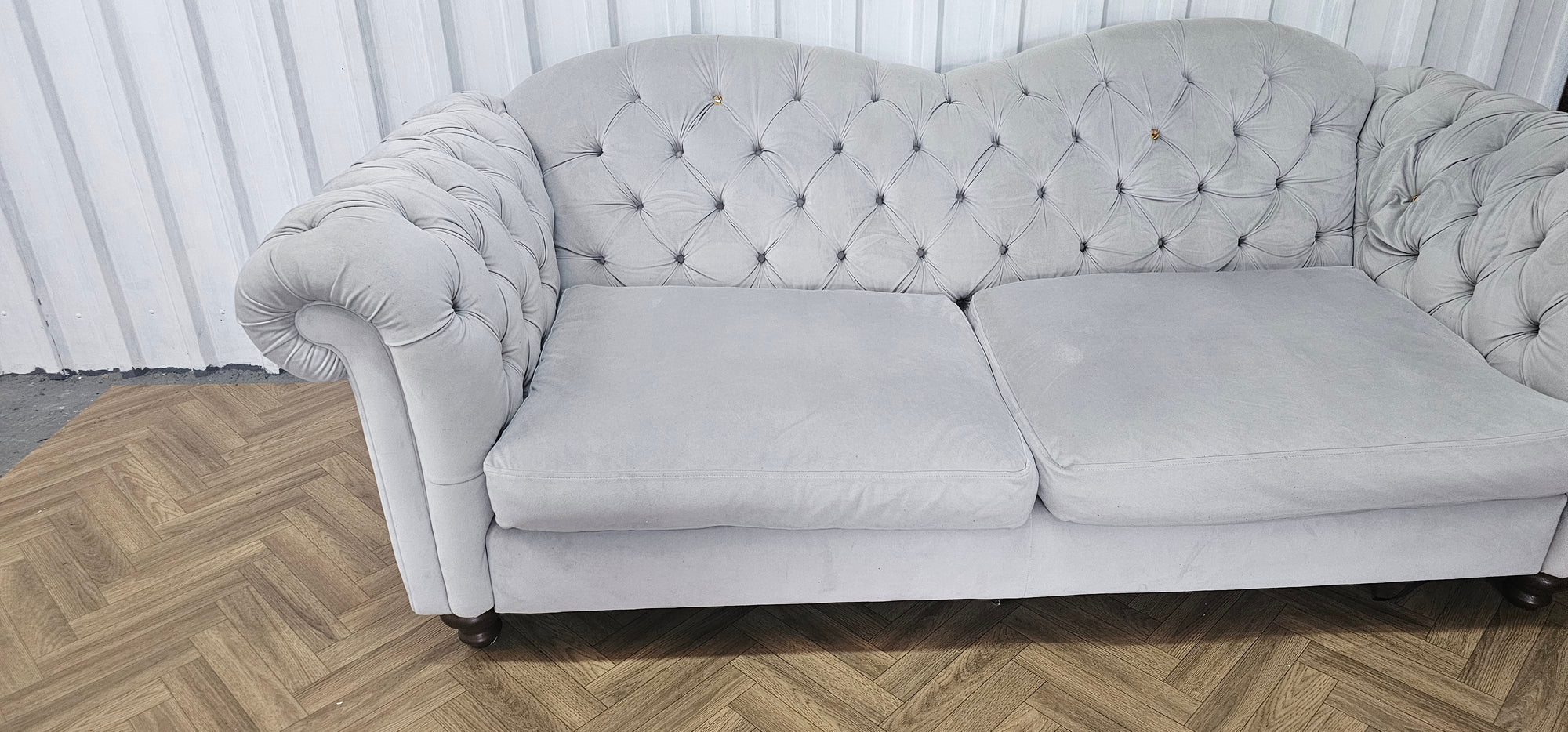 DFS Windsor Four Seater Sofa – Joules Range – Deluxe Velvet in Stone
