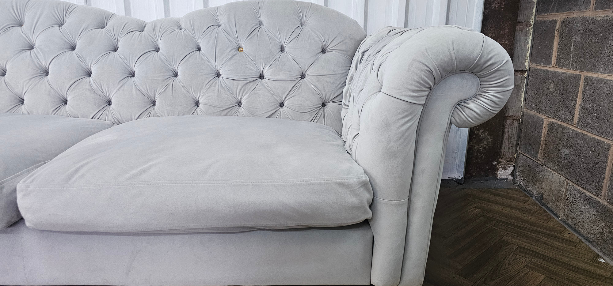DFS Windsor Four Seater Sofa – Joules Range – Deluxe Velvet in Stone