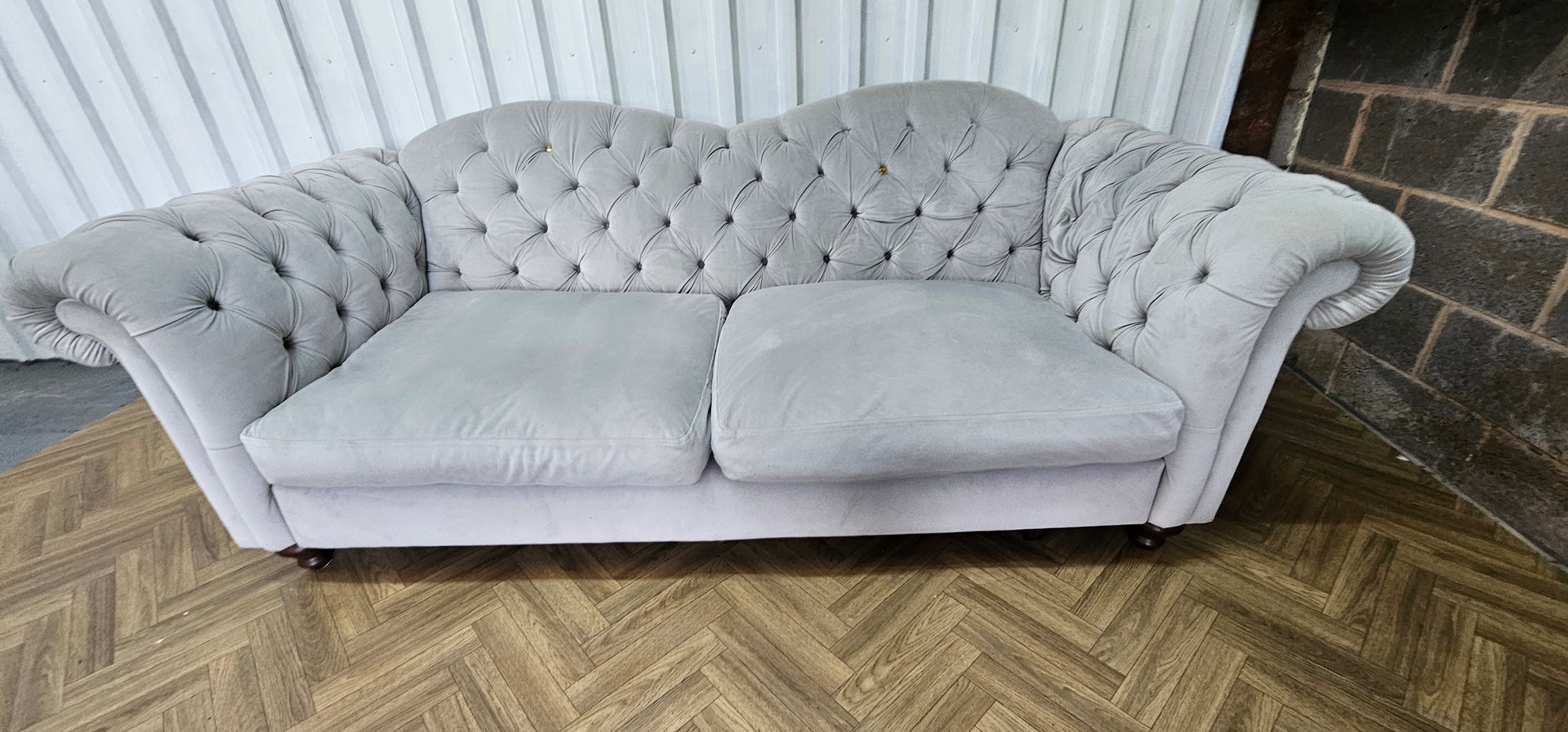 DFS Windsor Four Seater Sofa – Joules Range – Deluxe Velvet in Stone