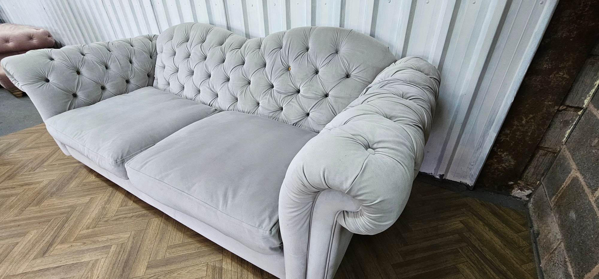 DFS Windsor Four Seater Sofa – Joules Range – Deluxe Velvet in Stone
