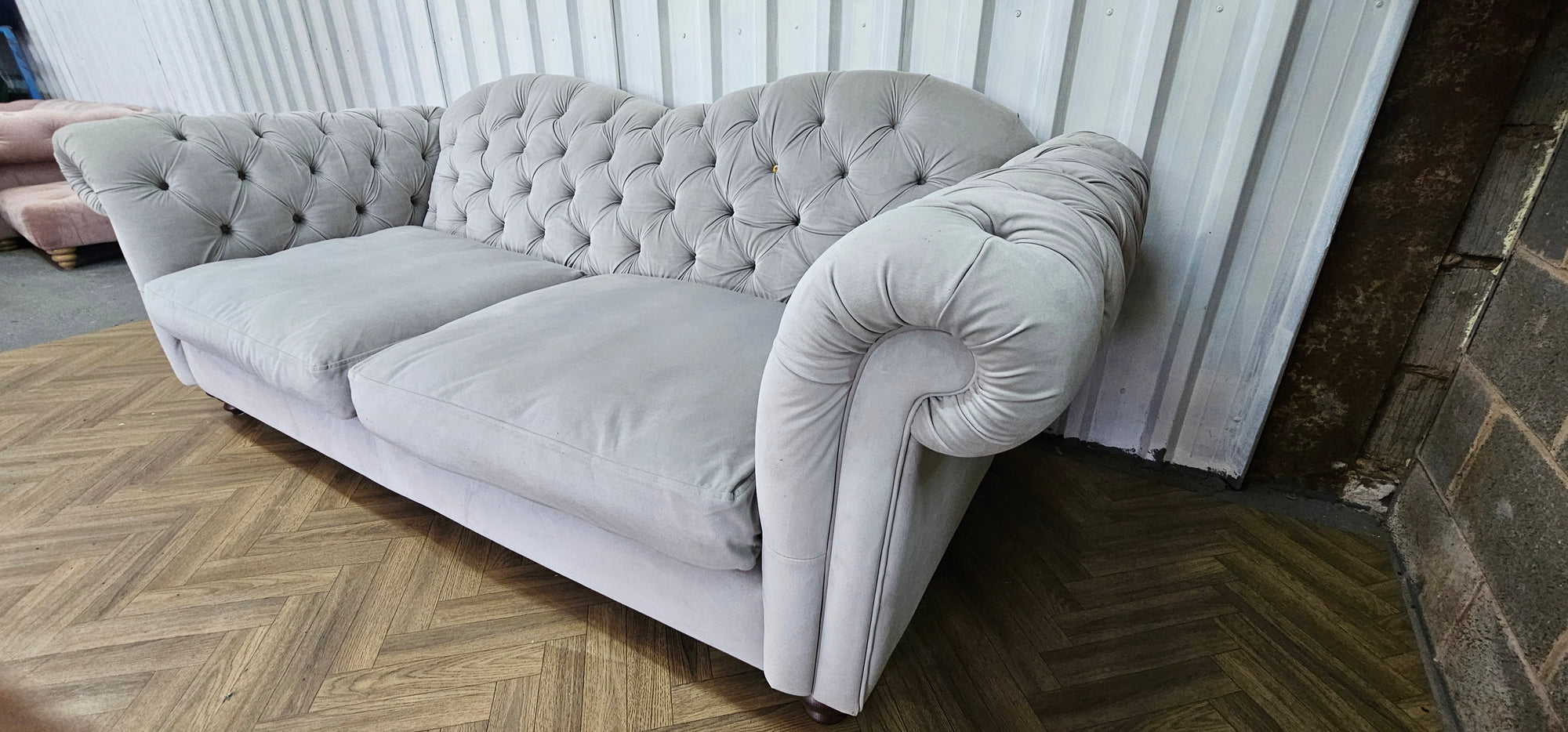 DFS Windsor Four Seater Sofa – Joules Range – Deluxe Velvet in Stone