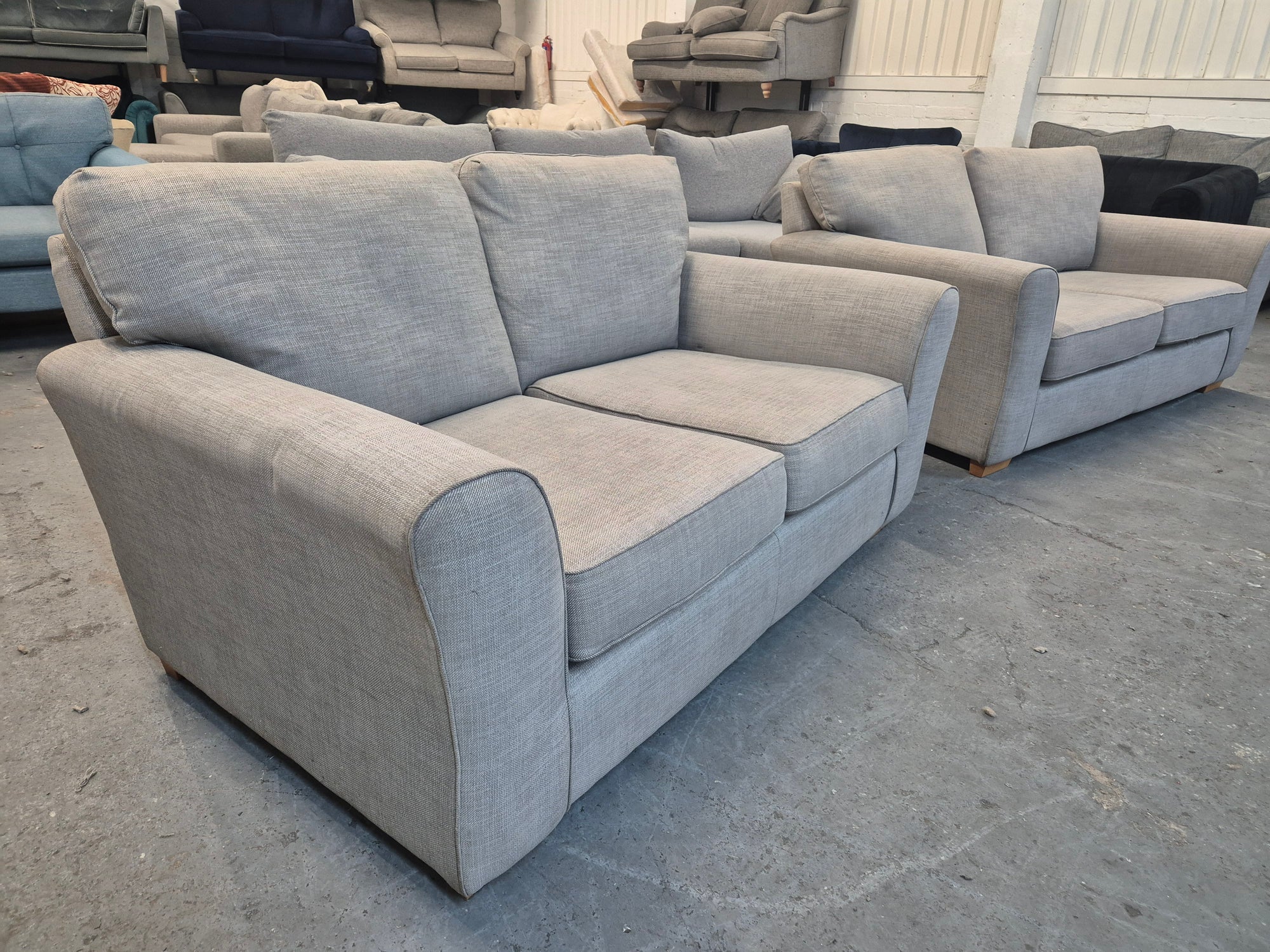 Grey NEXT Michigan 2 + 3 Seater Sofa Set