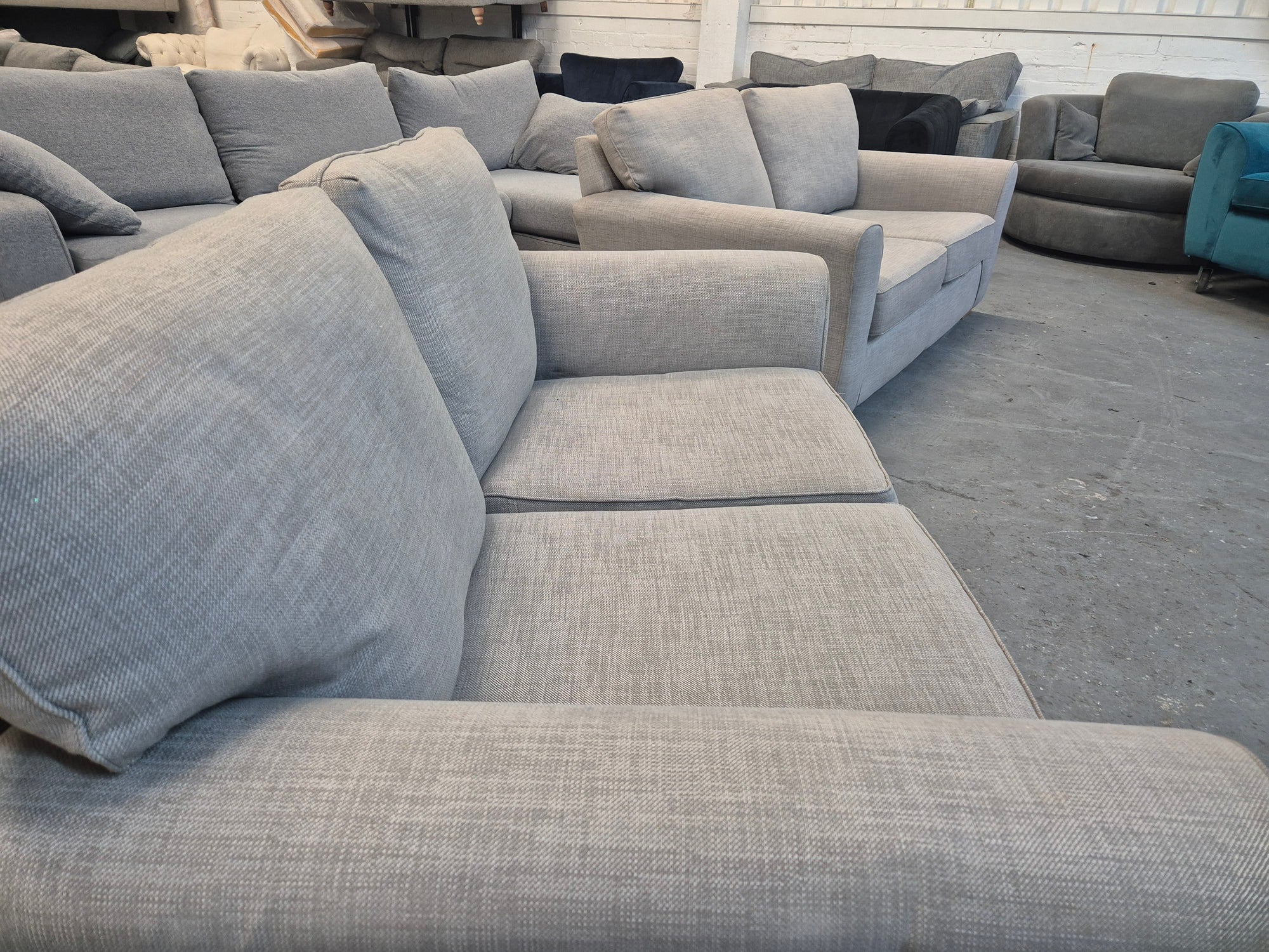 Grey NEXT Michigan 2 + 3 Seater Sofa Set