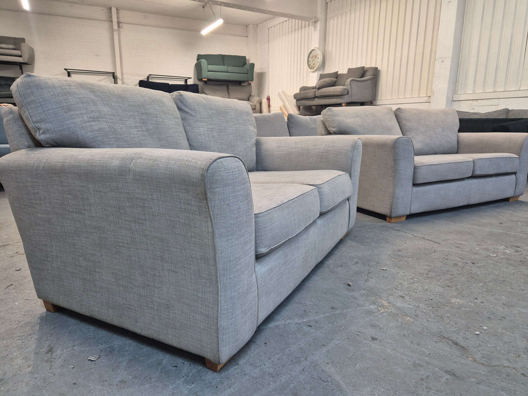 Grey NEXT Michigan 2 + 3 Seater Sofa Set