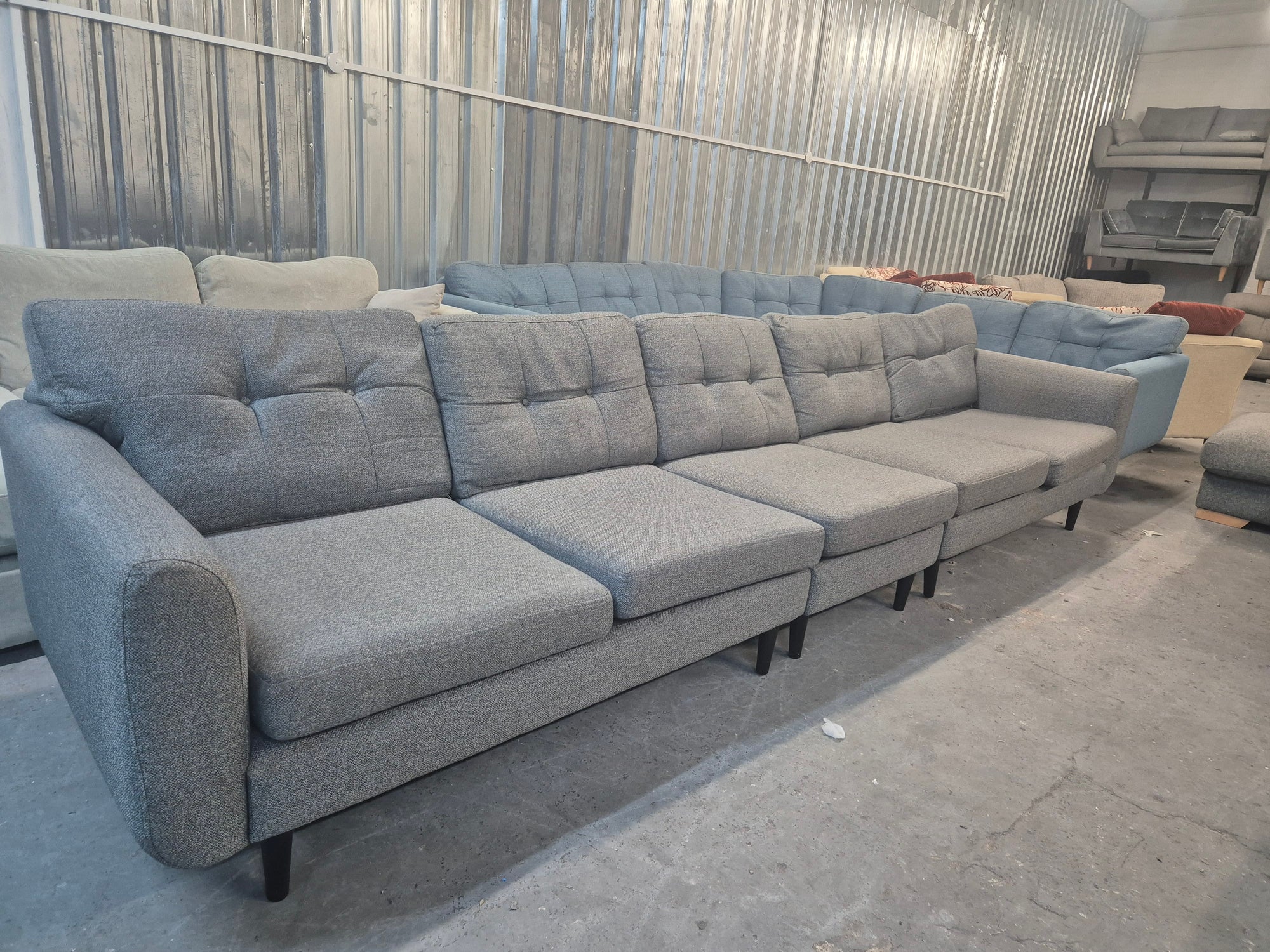 Grey DFS Large Modular French Connection Sofa
