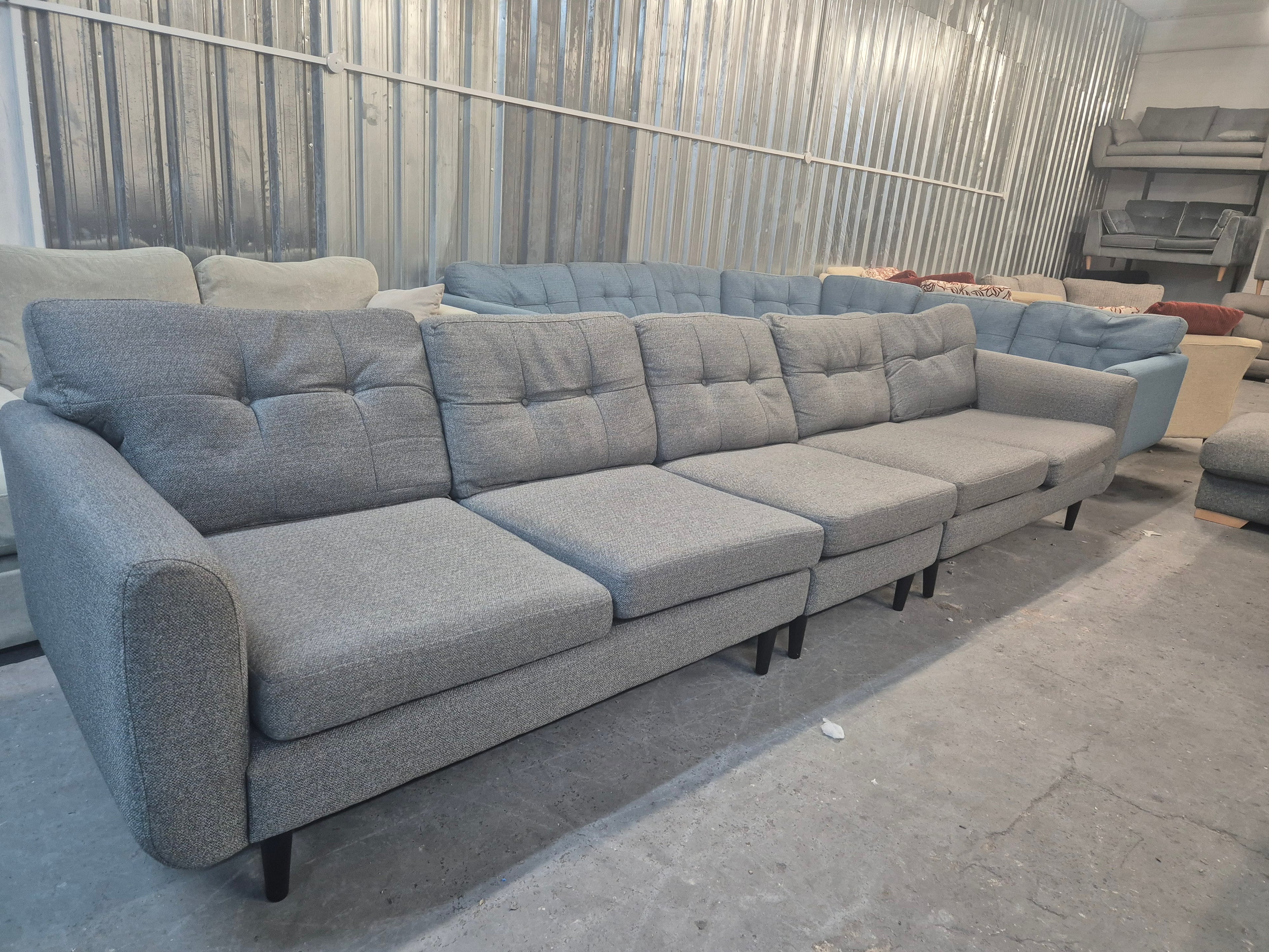 Grey DFS Large Modular French Connection Sofa