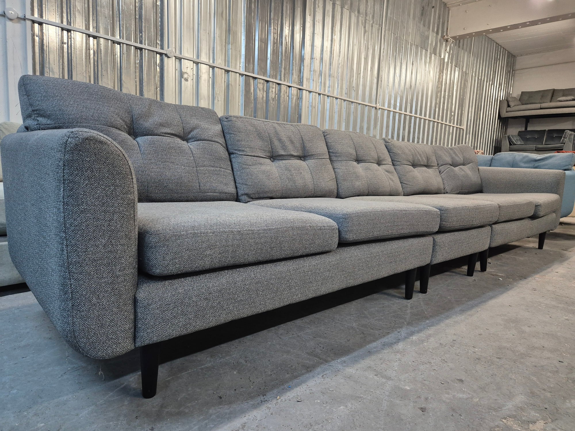 Grey DFS Large Modular French Connection Sofa