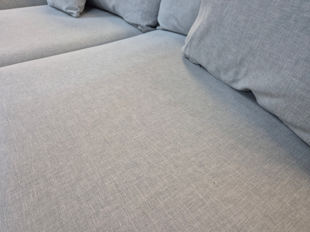 Next Parker Topper Light Blue Brushed Plain Medium Sofa