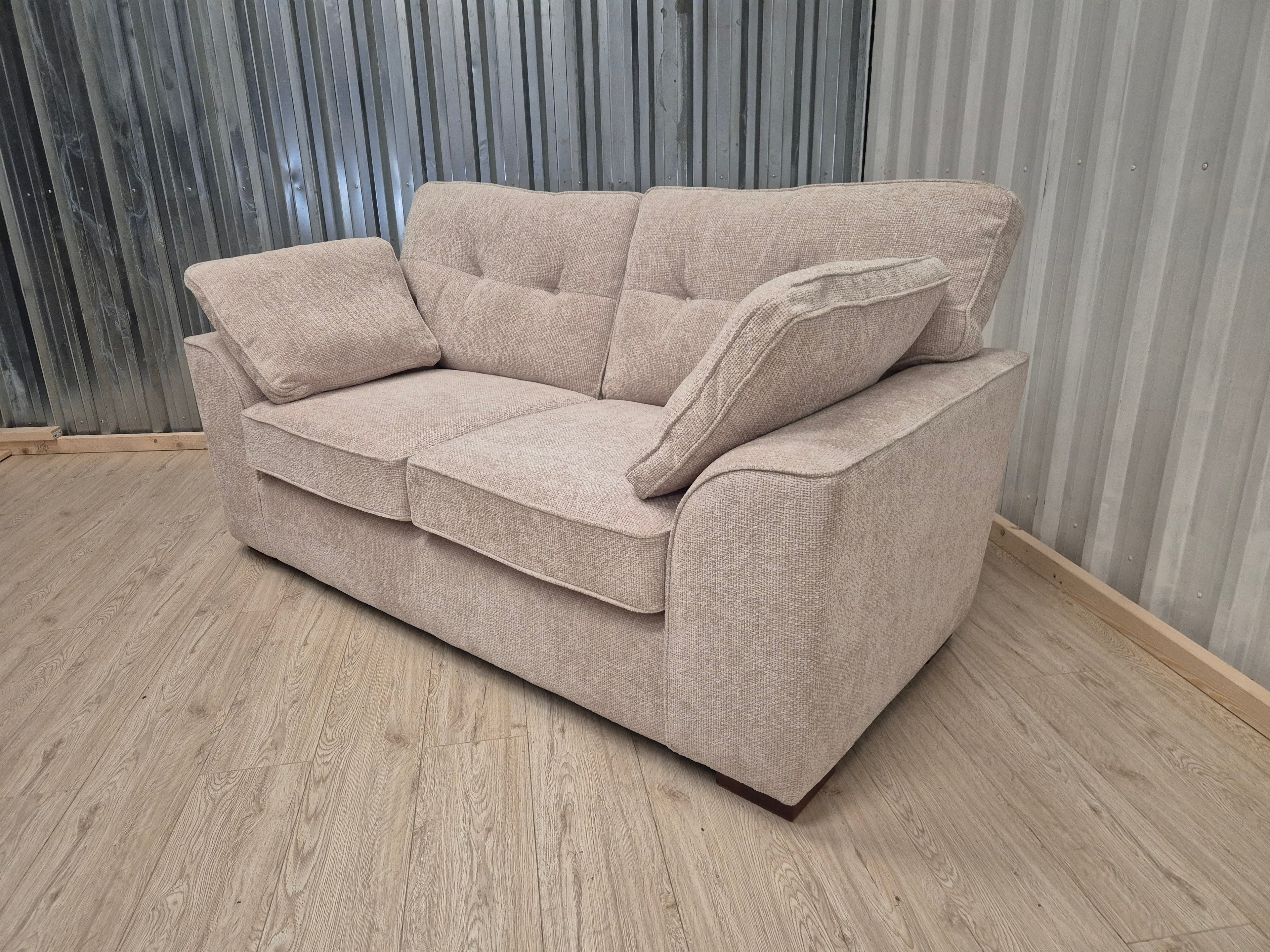 Next Stamford Chunky Chenille Buttoned Back Oyster 2 Seater