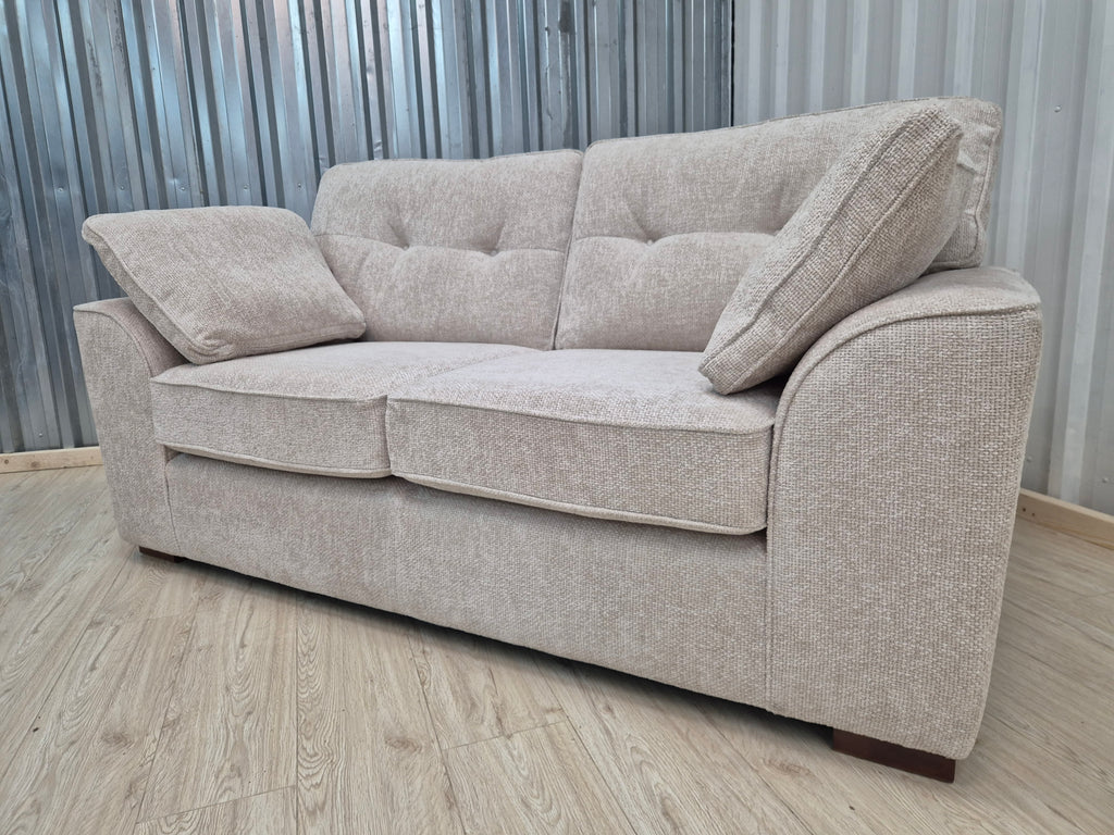 Next Stamford Chunky Chenille Buttoned Back Oyster 2 Seater