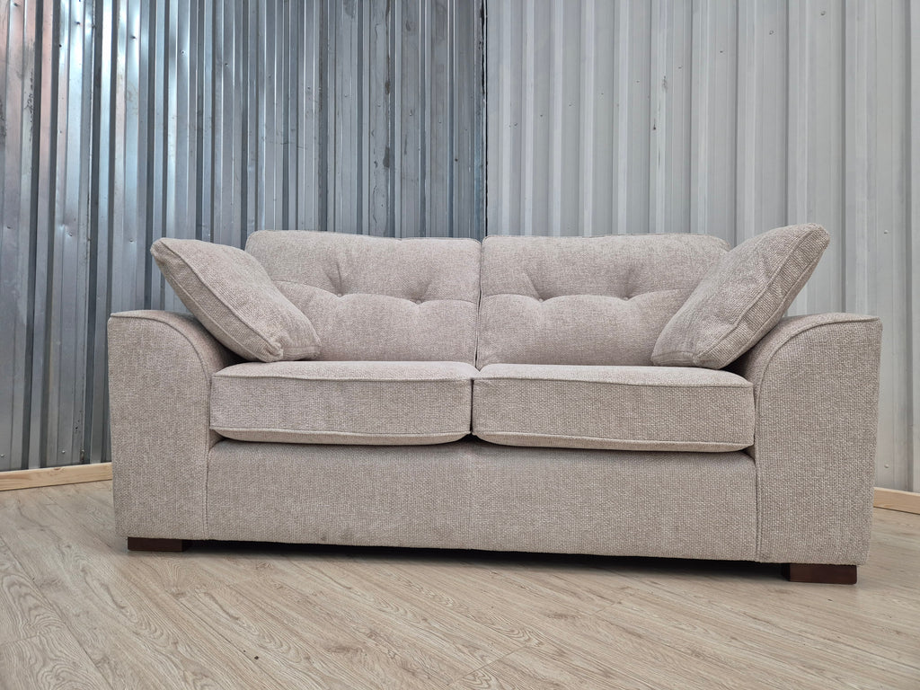Next Stamford Chunky Chenille Buttoned Back Oyster 2 Seater