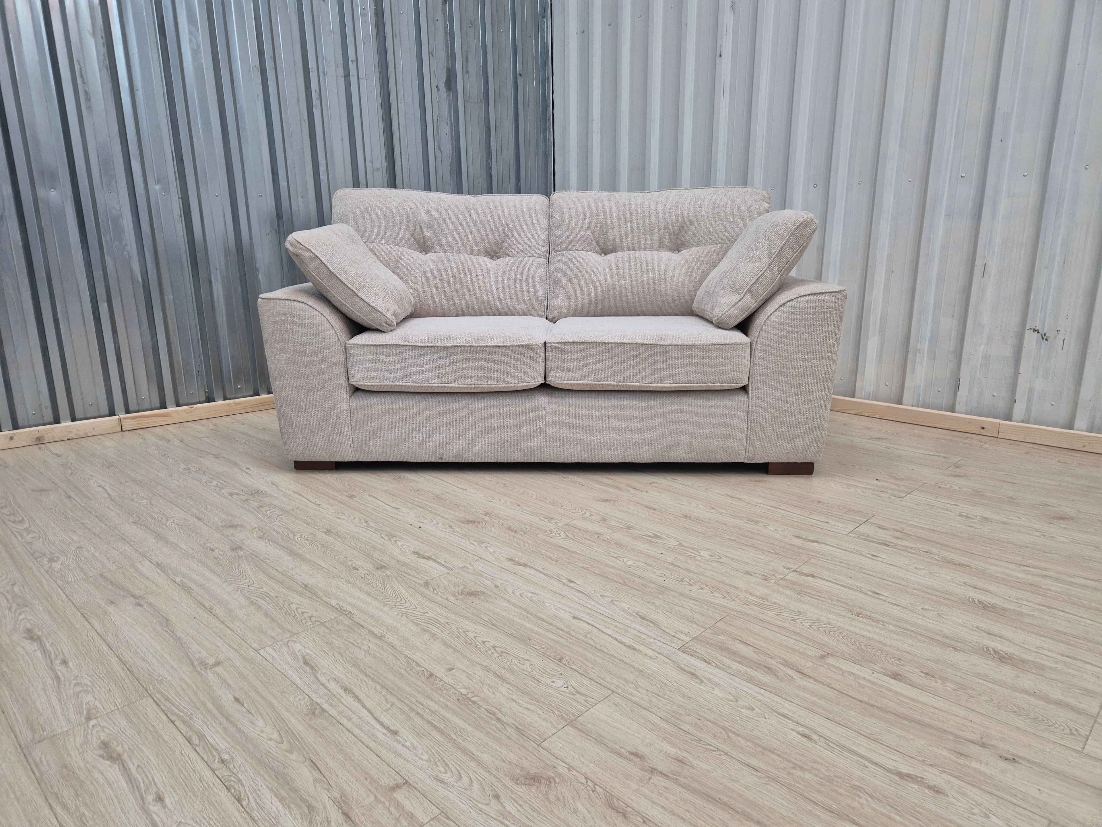 Next Stamford Chunky Chenille Buttoned Back Oyster 2 Seater
